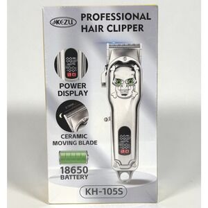 KEZU KH-105S Professional Hair Clipper Cordless Skull Design Digital Display NEW